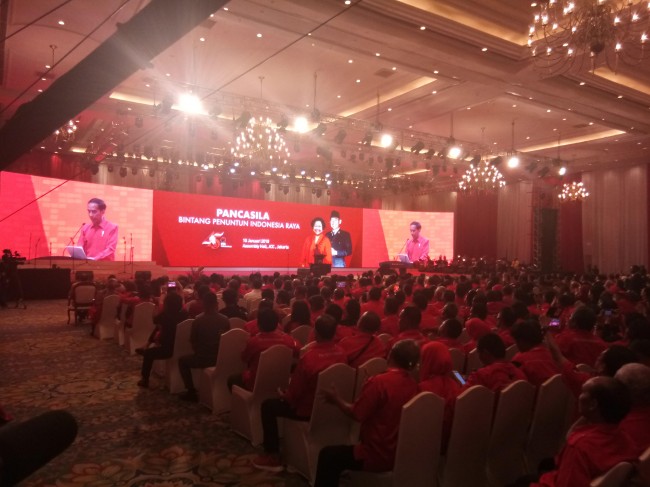 佐科威总统出席斗争民主党 45 周年建党纪念活动