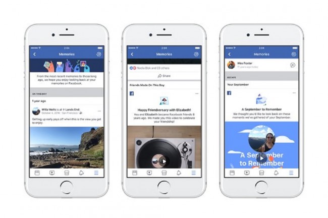 Facebook 推出 Memories 功能 分享和亲友珍贵时刻