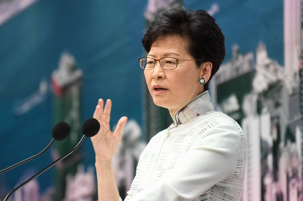 Hong Kong leader Carrie Lam (photo : AFP)