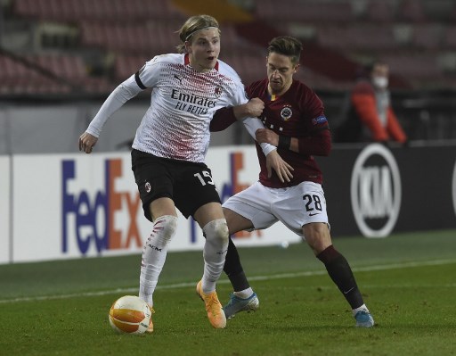 Sparta Praha vs AC Milan. (Michal Cizek / AFP)