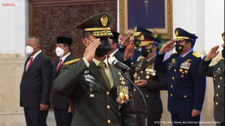 General Andika Perkasa Inaugurated as New Military Commander. (photo : Presidential Secretariat)