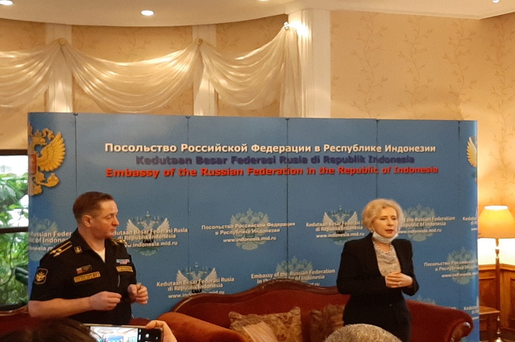 Russian Ambassador to Indonesia Lyudmila Vorobieva (R). (Photo : Medcom.id)