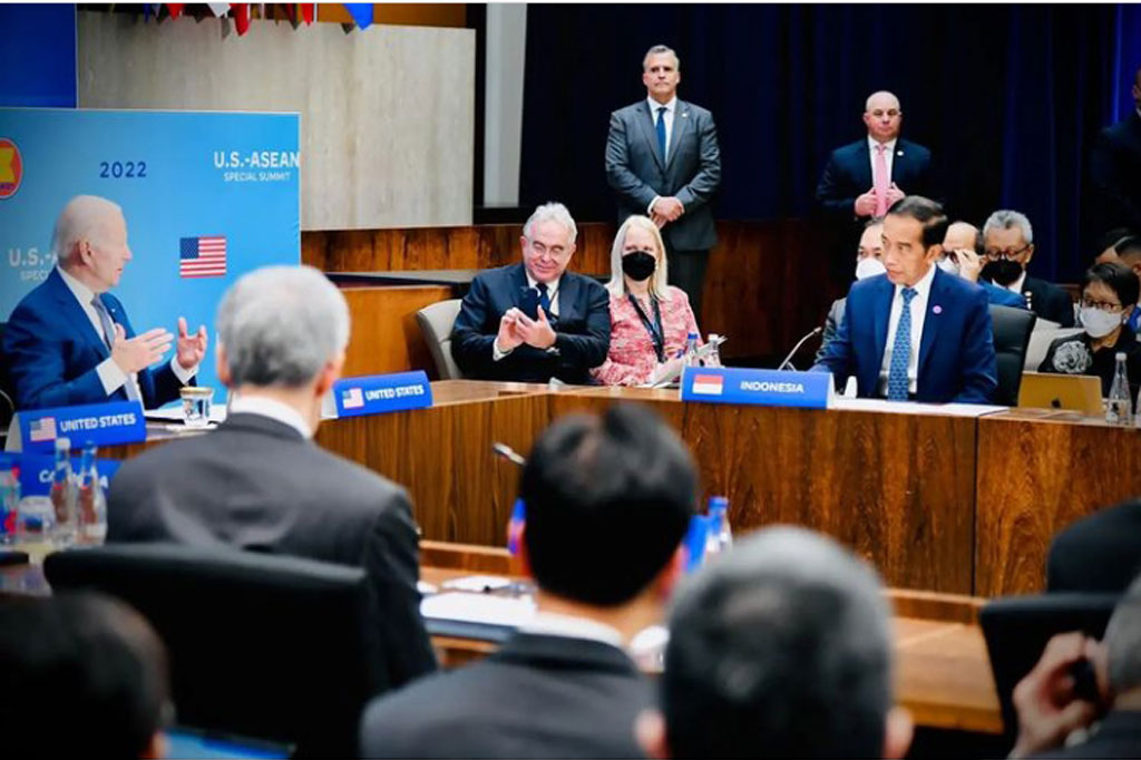Presiden Joko Widodo in the US-ASEAN Summit, May 13, 2022. (photo : Presidential Secretariat) 