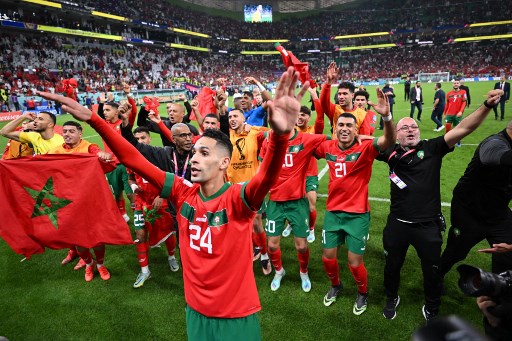 Morocco beat Portugal, set new record for Africa. (photo : AFP)