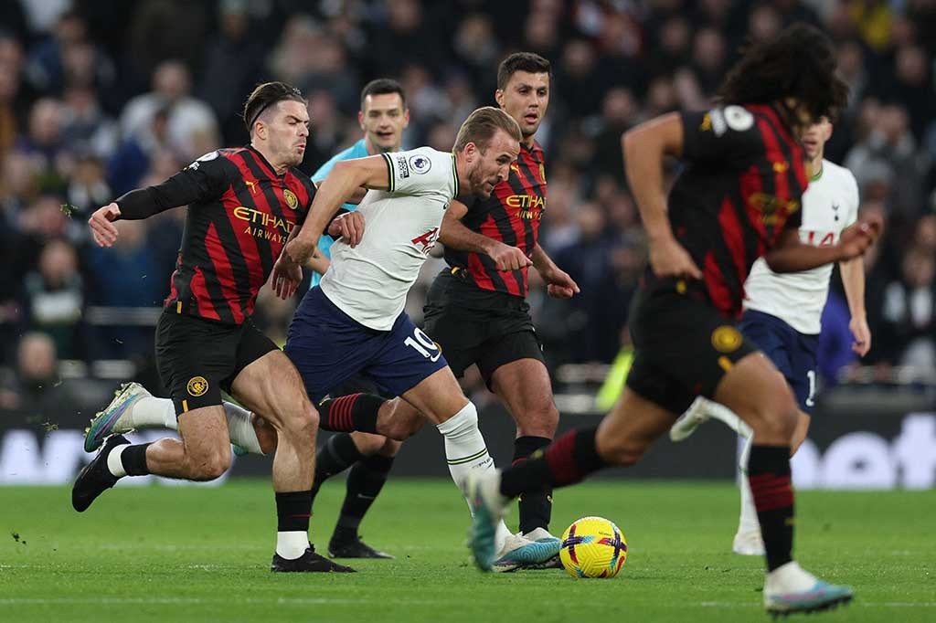 Tottenham Hotspur vs Manchester City. (photo : AFP)