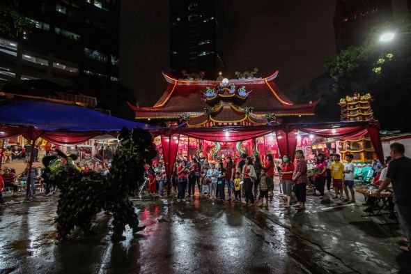 Chinese new year celebration in Amurva Bhumi Temple. (photo : MI)