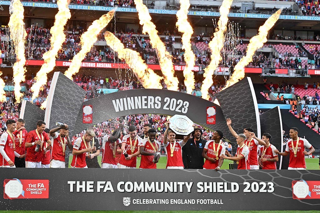 Arsenal beat Man City on penalties to win Community Shield. Photo : AFP