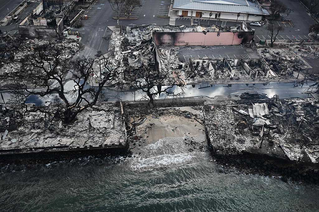 Maui Fire Death Toll Reaches 114. Photo : AFP PHOTO/Patrick T Fallon/Maxar Technology
