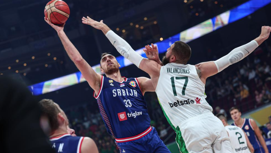 Serbia vs Lithuania. Photo : Xinhua