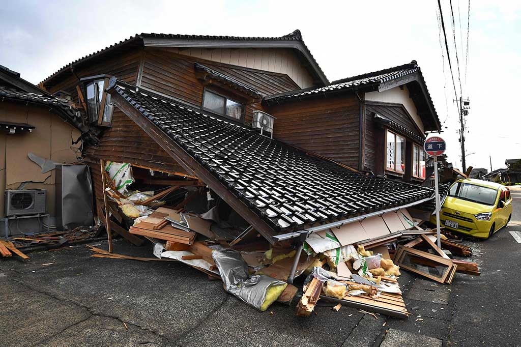 Earthquake in Ishikawa, Japan, January 1, 2024. (Photo : AFP PHOTO)