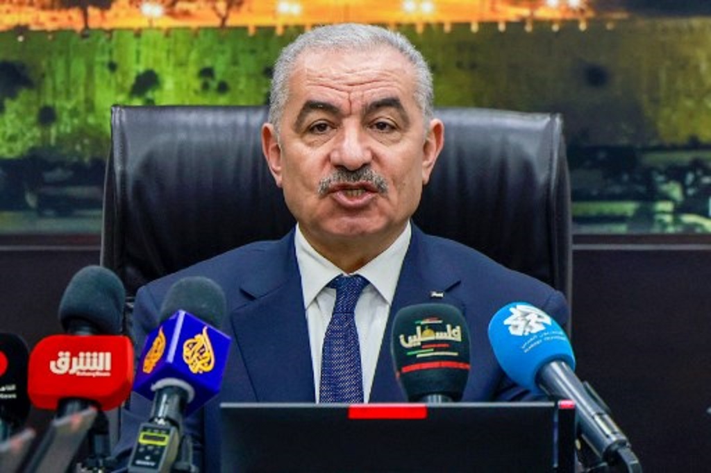 Palestinian Authority PM Mohammad Shtayyeh. (Jaafar ASHTIYEH/AFP)