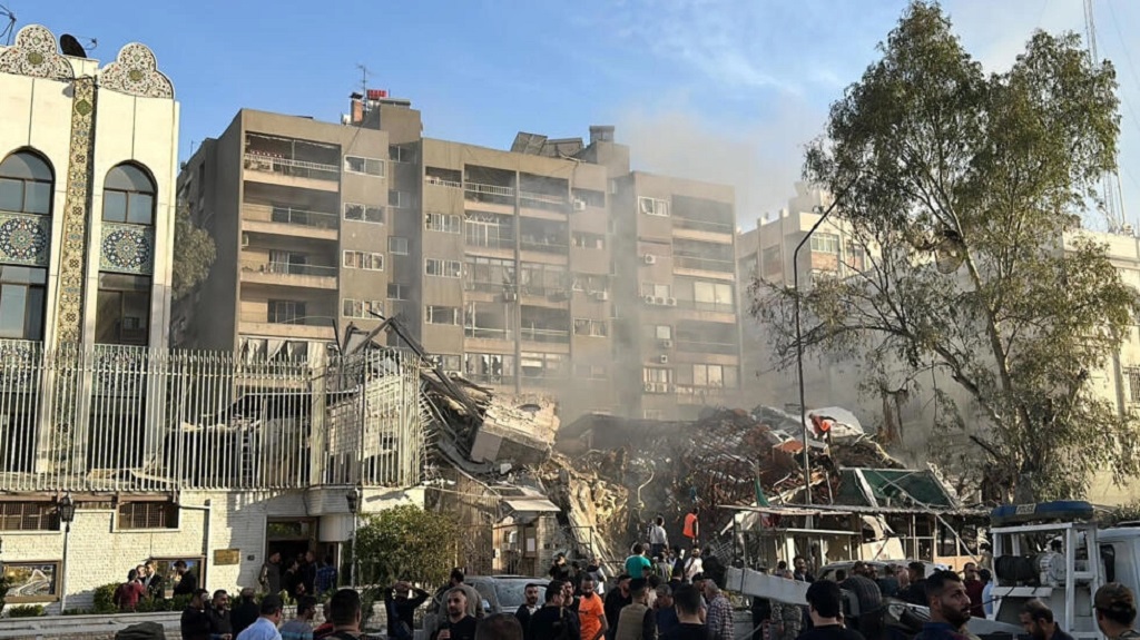 Israeli strike on the Iranian consulate in Damascus on April 1, 2024. (photo : AFP)