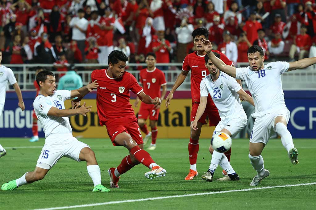 Indonesia vs Uzbekistan. (photo : AFP)