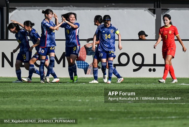 Japan U17 Women National Team vs South Korea U17 Women National Team. (photo : AFP)