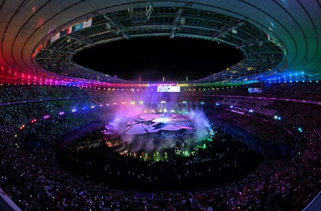 Paris 2024 Olympics Closing Ceremony. Photo :  ANTARA/AFP/MIGUEL MEDINA 