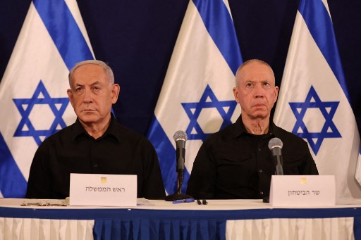 Benjamin Netanyahu and Yoav Gallant. Photo : AFP