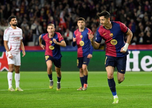 Barcelona vs Brest. Photo : AFP