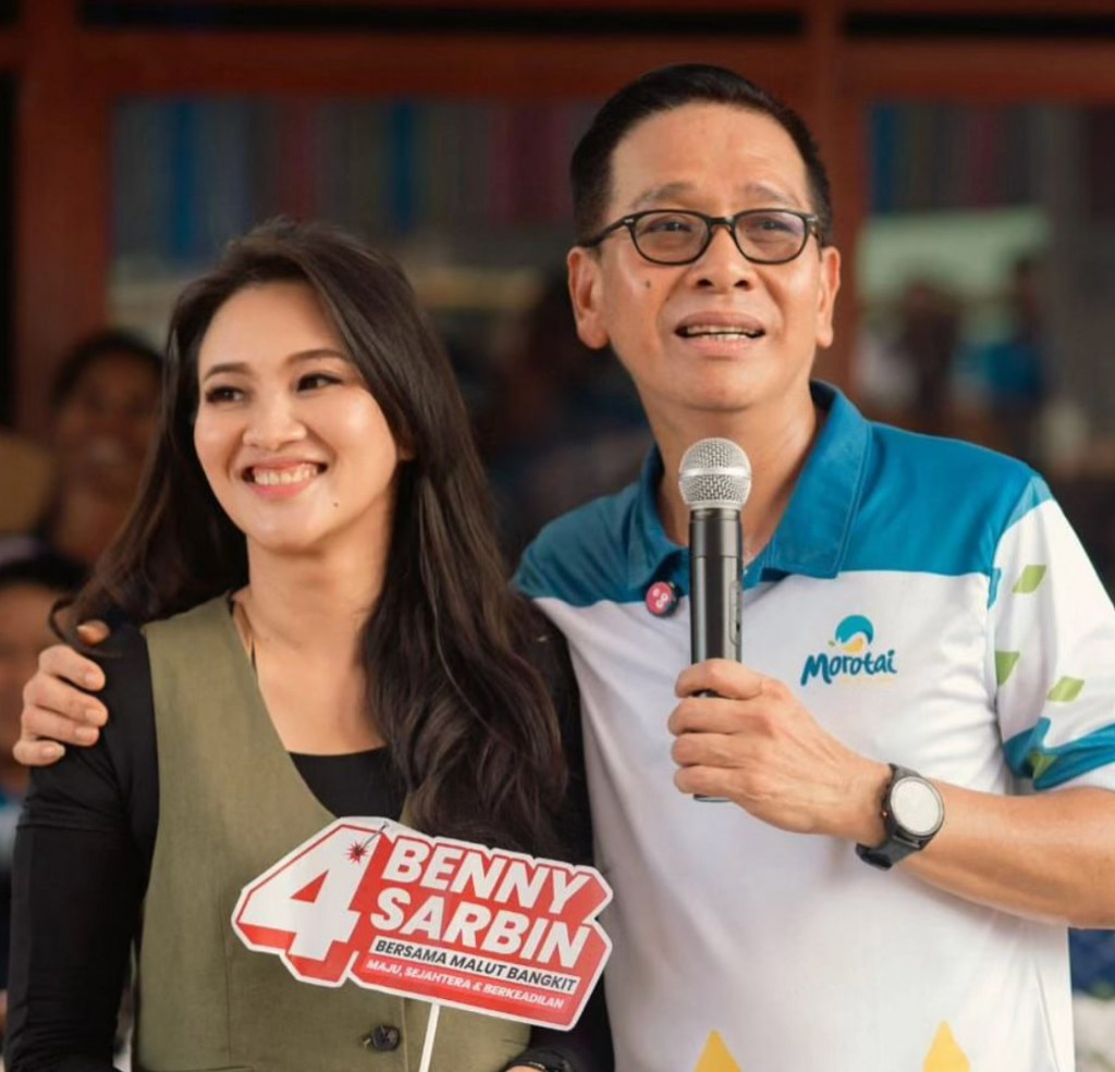 Sherly Tjoanda with her late husband, Benny Laos. Photo : IG Sherly Tjoanda.