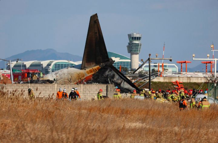Jeju Air plane crashes at Muan International Airport, South Korea. (Yonhap)