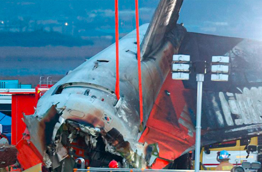 Jeju Air plane crashes at Muan International Airport, South Korea. (AFP PHOTO)