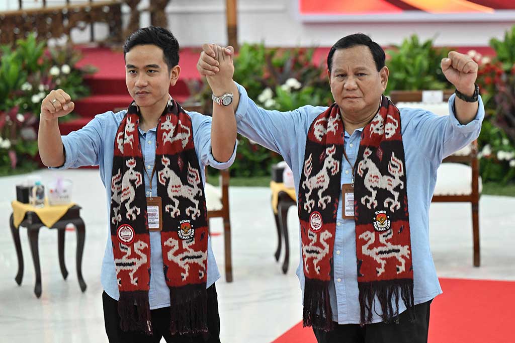 President Prabowo Subianto and Vice President Gibran Rakabuming Raka. Photo : AFP