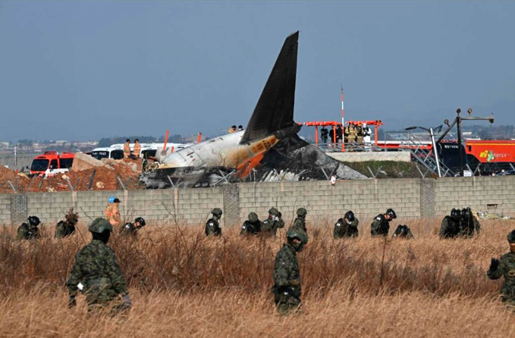 Jeju Air plane crashes at Muan International Airport, South Korea. (AFP PHOTO)