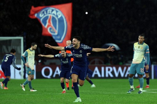 Paris Saint-Germain vs Manchester City.  AFP PHOTO