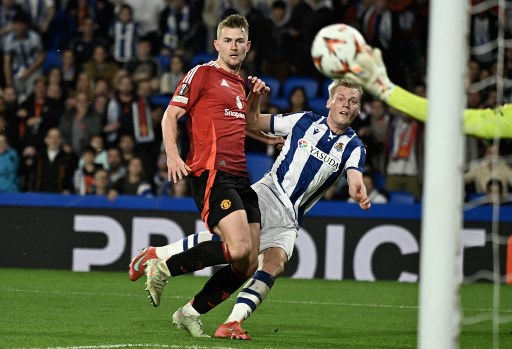 Manchester United vs Real Sociedad. Photo : AFP