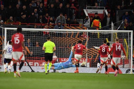 Manchester United vs Lyon. Photo : AFP