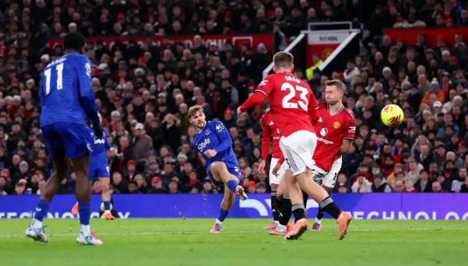 曼联vs埃弗顿。图片：百家号/田先生篮球