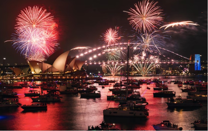 澳大利亚悉尼的烟花表演。图片：澳大利亚广播公司