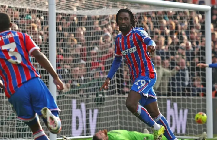 水晶宫前锋埃文德·格桑德。图片：英超官网