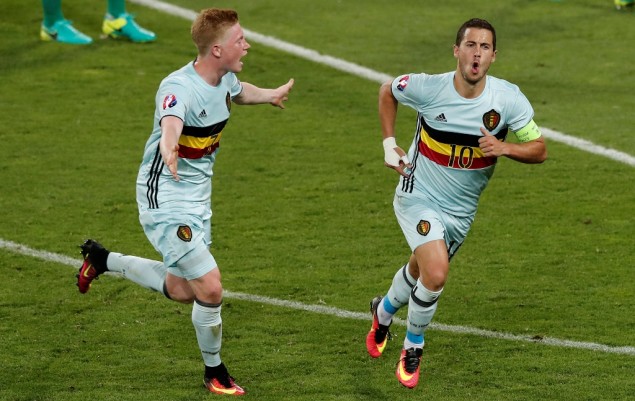 欧洲杯 - 比利时 4-0 胜匈牙利  将决赛对阵威尔士  