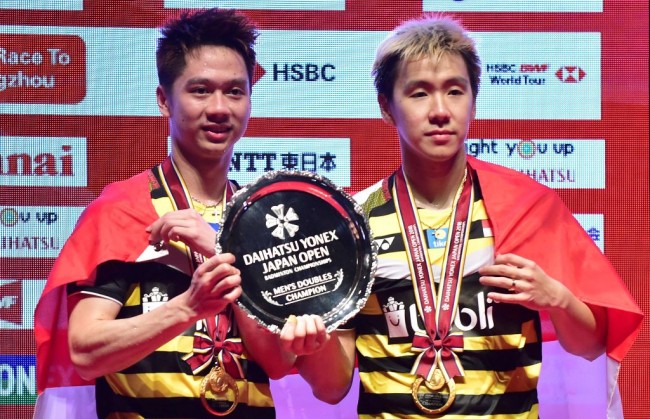 印尼男双夺日本羽毛球公开赛冠军