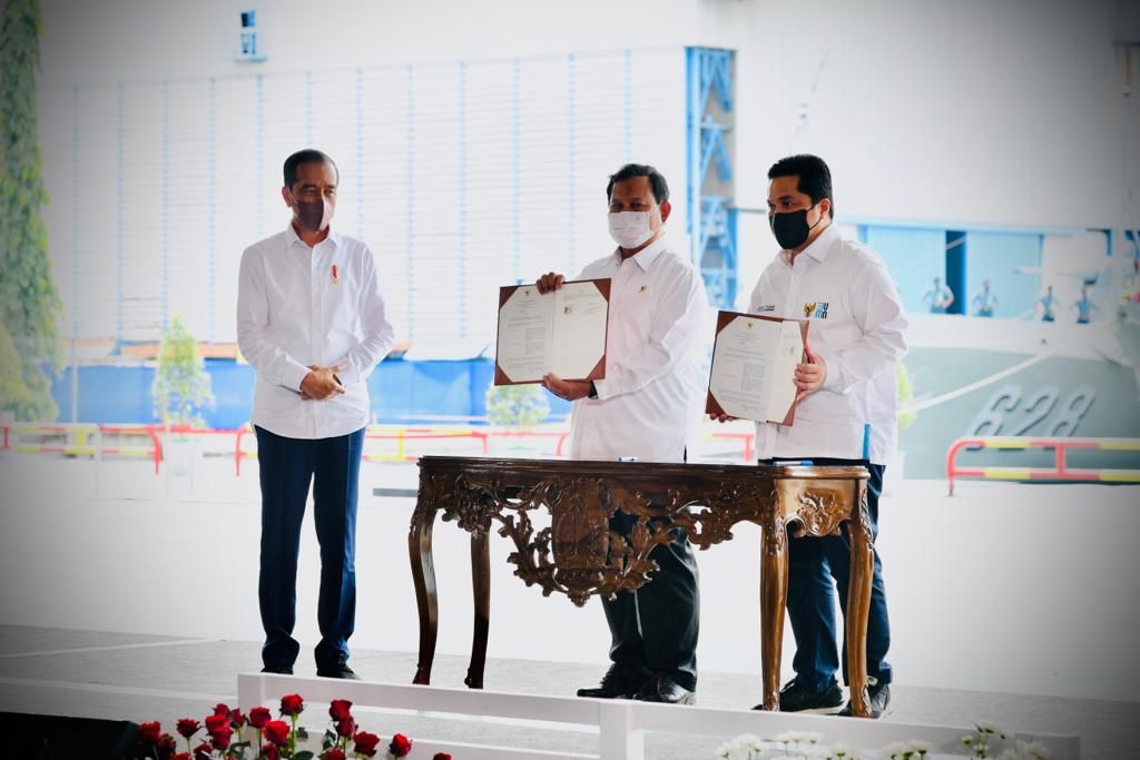 佐科威见证国防部与国企部达成合作协议