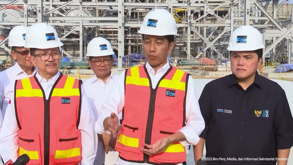 佐科威主持锦石县铜箔厂建设项目奠基仪式