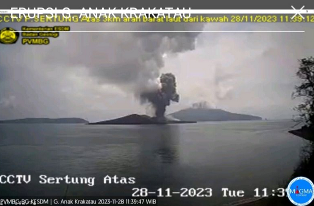 喀拉喀托之子火山今日再次喷发