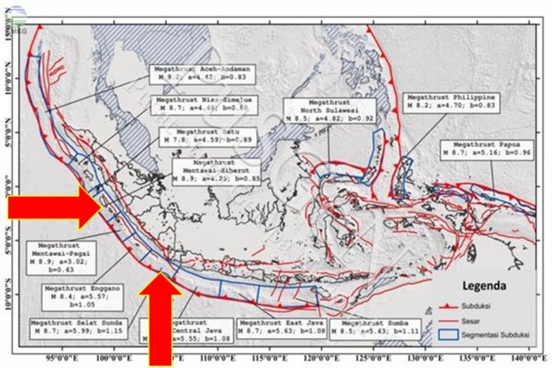 BMKG ：巽他海峡和明打威-西比路特巨型逆冲断层“只是时间问题” 