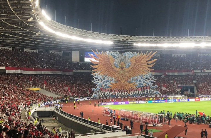 支持国家队团体 “La Grande Indonesia” 舞蹈表演