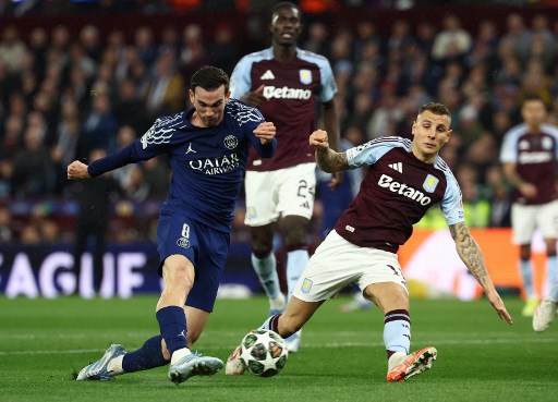 欧冠：巴黎2-3总比分5-4维拉进晋级4强 