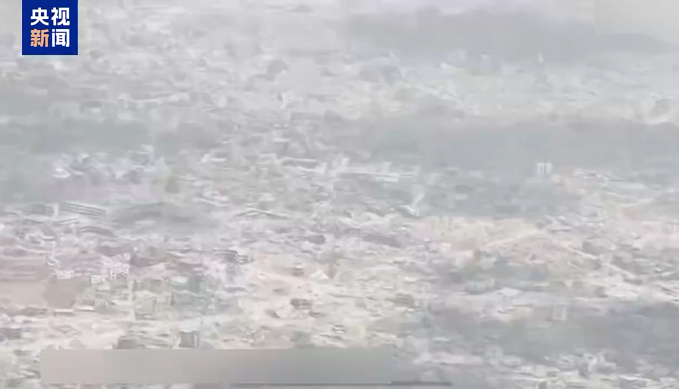 高空画面显示加沙已遭到严重破坏