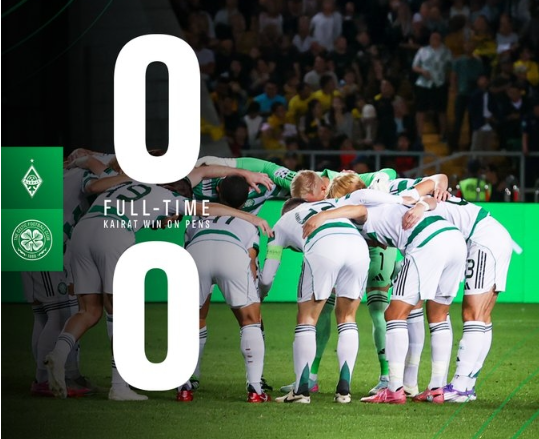 欧冠附加赛：哈萨克超凯拉特点球3-2击败凯尔特人 