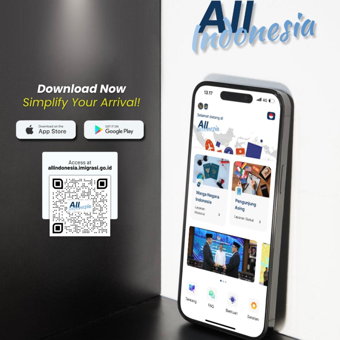游客可通过“All Indonesia”完成入境申报