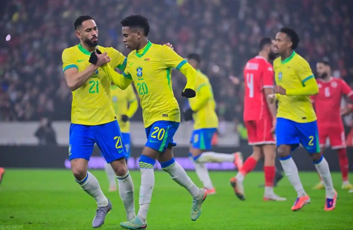 友谊赛：巴西1-1突尼斯 