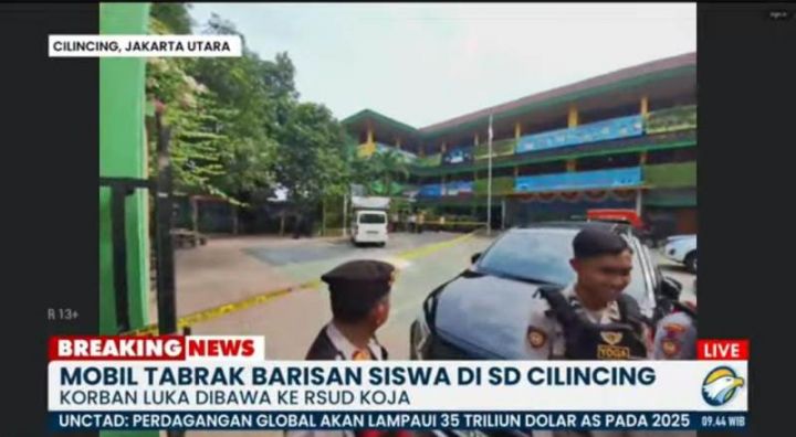 雅加达发生校园冲撞事故：送餐车失控致21人受伤