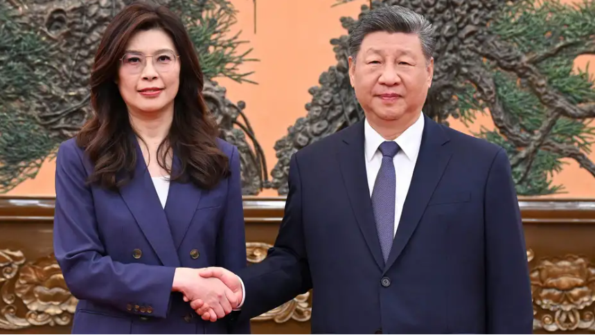 习近平会见国民党主席郑丽文